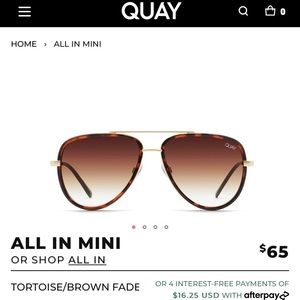 Quay All In Mini Tortoise/Brown Fade Sunglasses